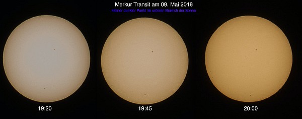 Merkurtransit 2016, picture © U. Gronemann 2016